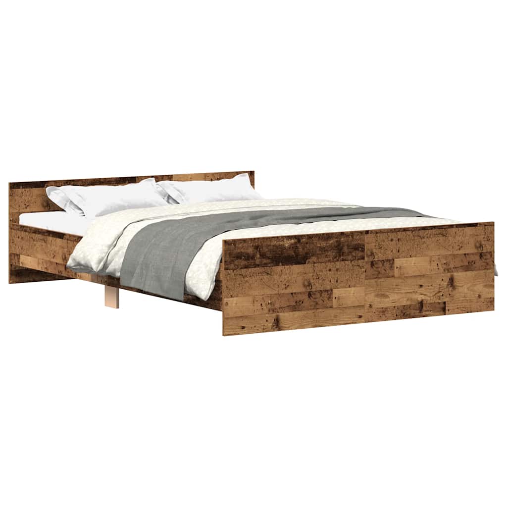 Giroletto senza Materasso-Struttura Letto Legno Antico 140x200cm in Truciolato 750447