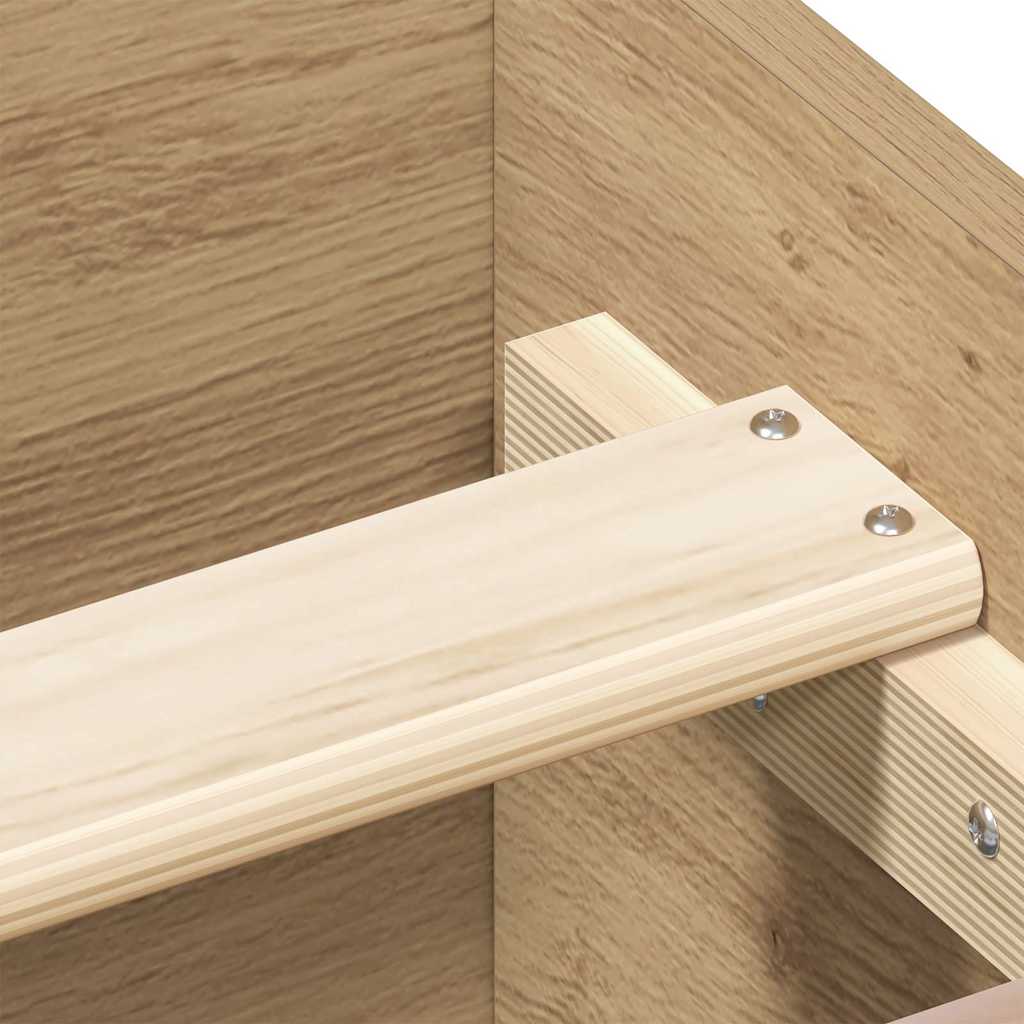 vidaXL Giroletto senza Materasso Rovere Artigianale 150x200cm