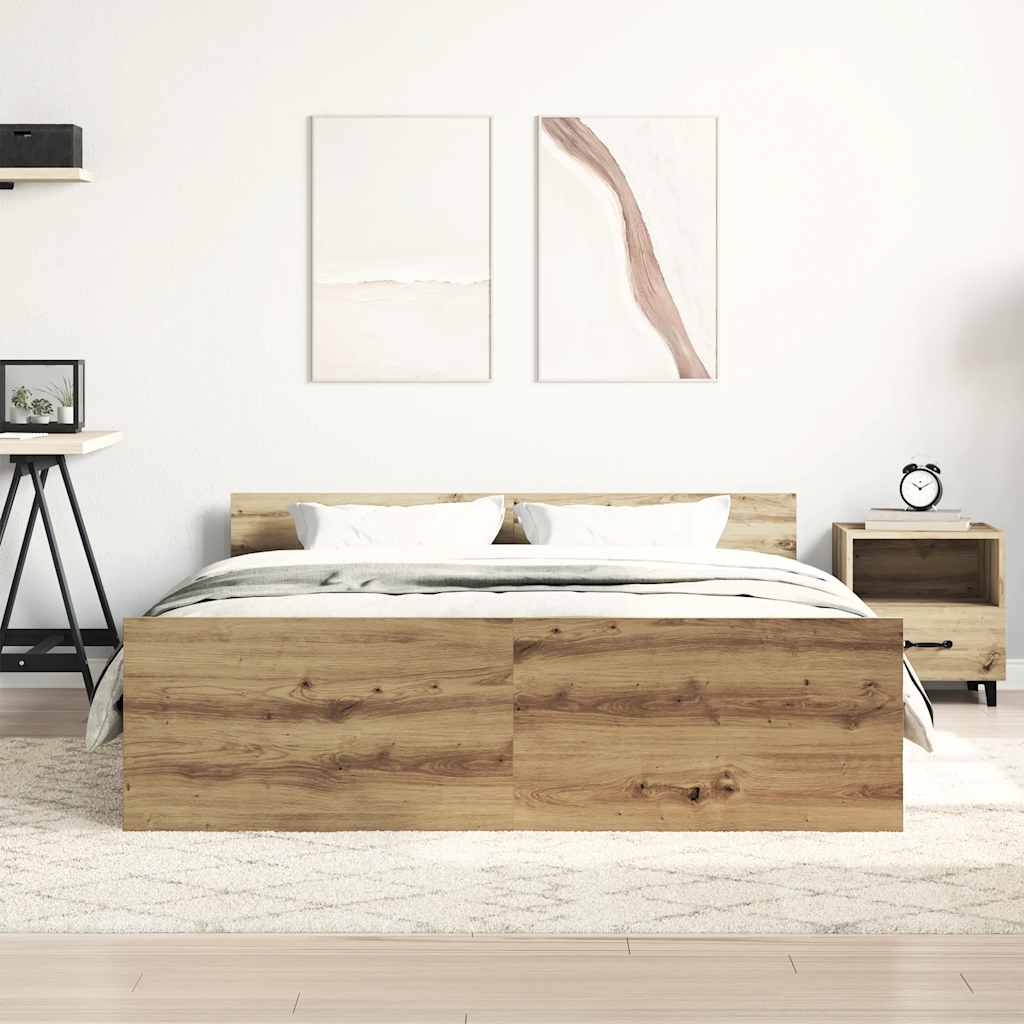 Giroletto senza Materasso-Struttura Letto Rovere Artigianale 120x190cm 754587