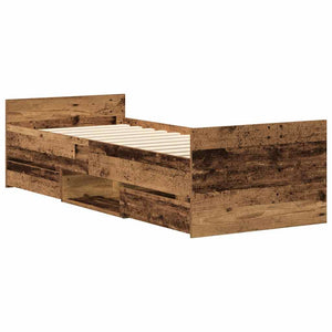 Giroletto senza Materasso-Struttura Letto Legno Antico 100x200cm in Truciolato 280331