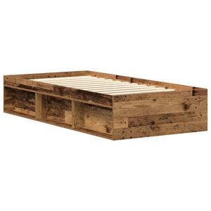 vidaXL Giroletto senza Materasso Legno Antico 100x200cm in Truciolato