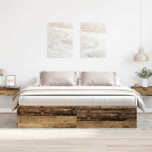 vidaXL Giroletto senza Materasso Legno Antico 180x200 cm in Truciolato