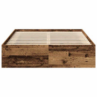 vidaXL Giroletto senza Materasso Legno Antico 120x190cm in Truciolato