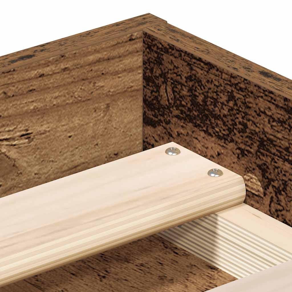 vidaXL Giroletto senza Materasso Legno Antico 120x190cm in Truciolato