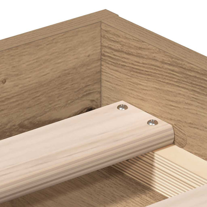 Giroletto senza Materasso-Struttura Letto Rovere Artigianale 140x190cm 289687