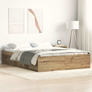 Giroletto senza Materasso-Struttura Letto Rovere Artigianale 140x190cm 289687