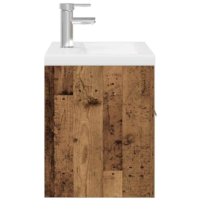 Mobile da Bagno con Lavabo Integrato e Rubinetto-Armadietto da bagno con Lavandino Legno Antico 748985
