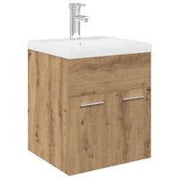 vidaXL Mobile Bagno con Lavabo Integrato&Rubinetto Rovere Artigianale