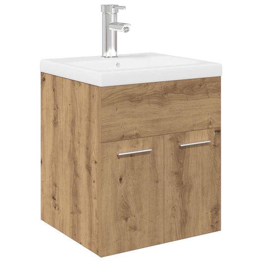 Mobile Bagno con Lavabo Integrato&Rubinetto-Lavandino-Lavabo Rovere Artigianale 602497