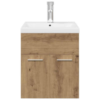 vidaXL Mobile Bagno con Lavabo Integrato&Rubinetto Rovere Artigianale