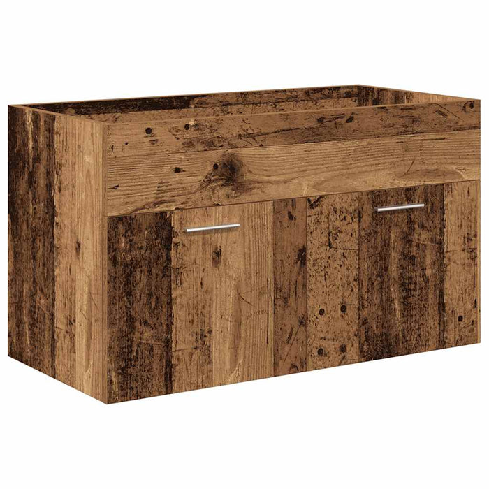 Mobile da Bagno con Lavabo Integrato e Rubinetto Legno Antico 3328907