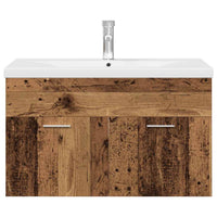 Mobile da Bagno con Lavabo Integrato e Rubinetto-Armadietto da bagno con Lavandino Legno Antico 926038