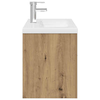 Mobile Bagno con Lavabo Integrato&Rubinetto Rovere Artigianale