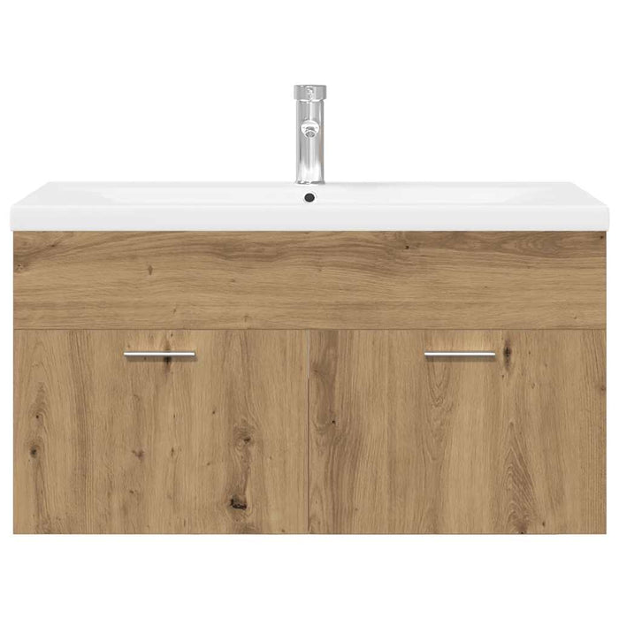 Mobile Bagno Lavabo Integrato Rovere Artigianale in Truciolato 3328910