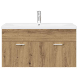 Mobile Bagno Lavabo Integrato Rovere Artigianale in Truciolato 3328910