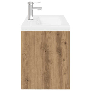 Mobile Bagno Lavabo Integrato Rovere Artigianale in Truciolato 3328910