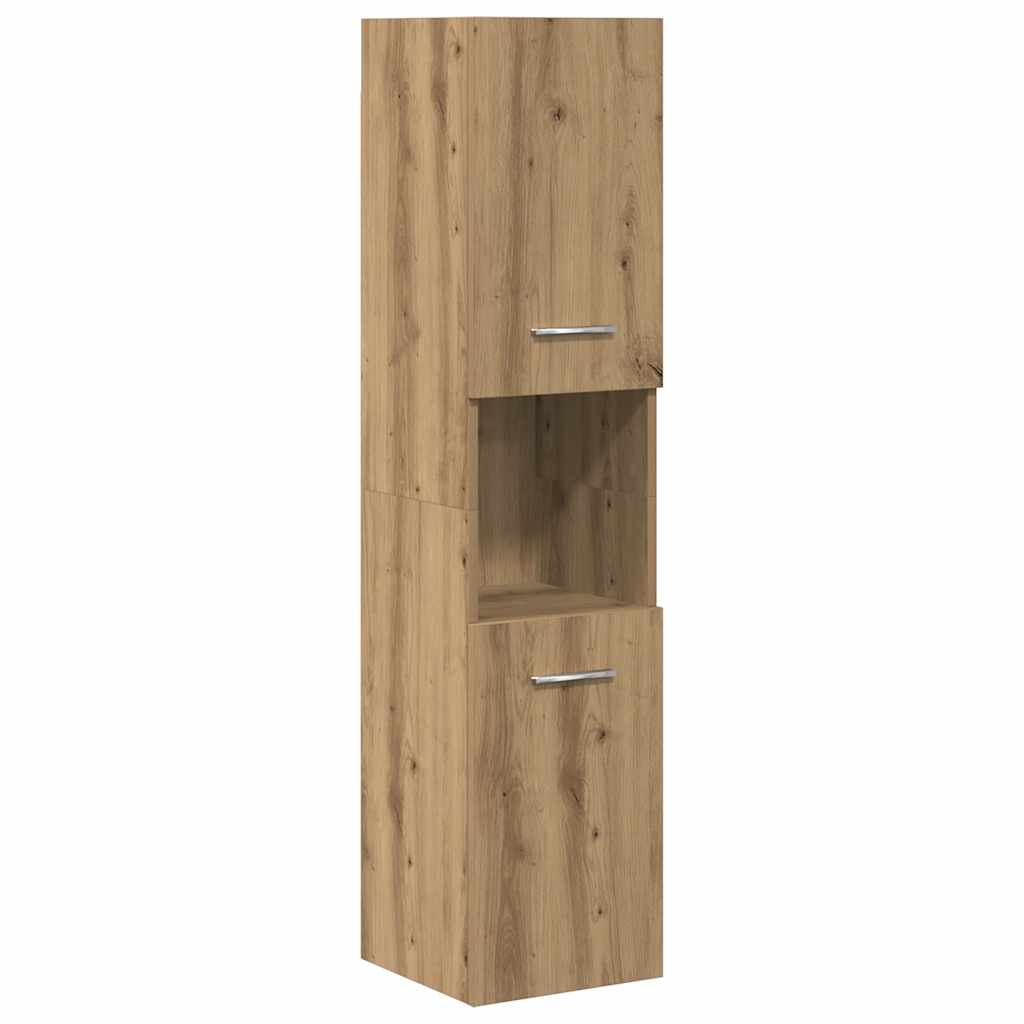vidaXL Set Mobili da Bagno 5 pz Rovere Artigianale Legno Multistrato