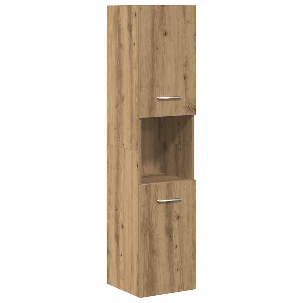 Set Mobili da Bagno 4 pz Rovere Artigianale Legno Multistrato