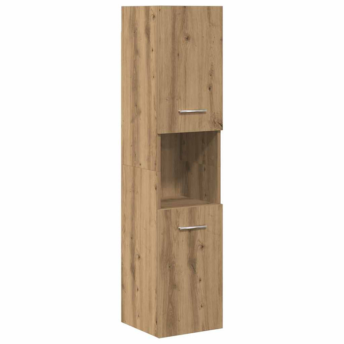 Set Mobili da Bagno 4 pz Rovere Artigianale Legno Multistrato