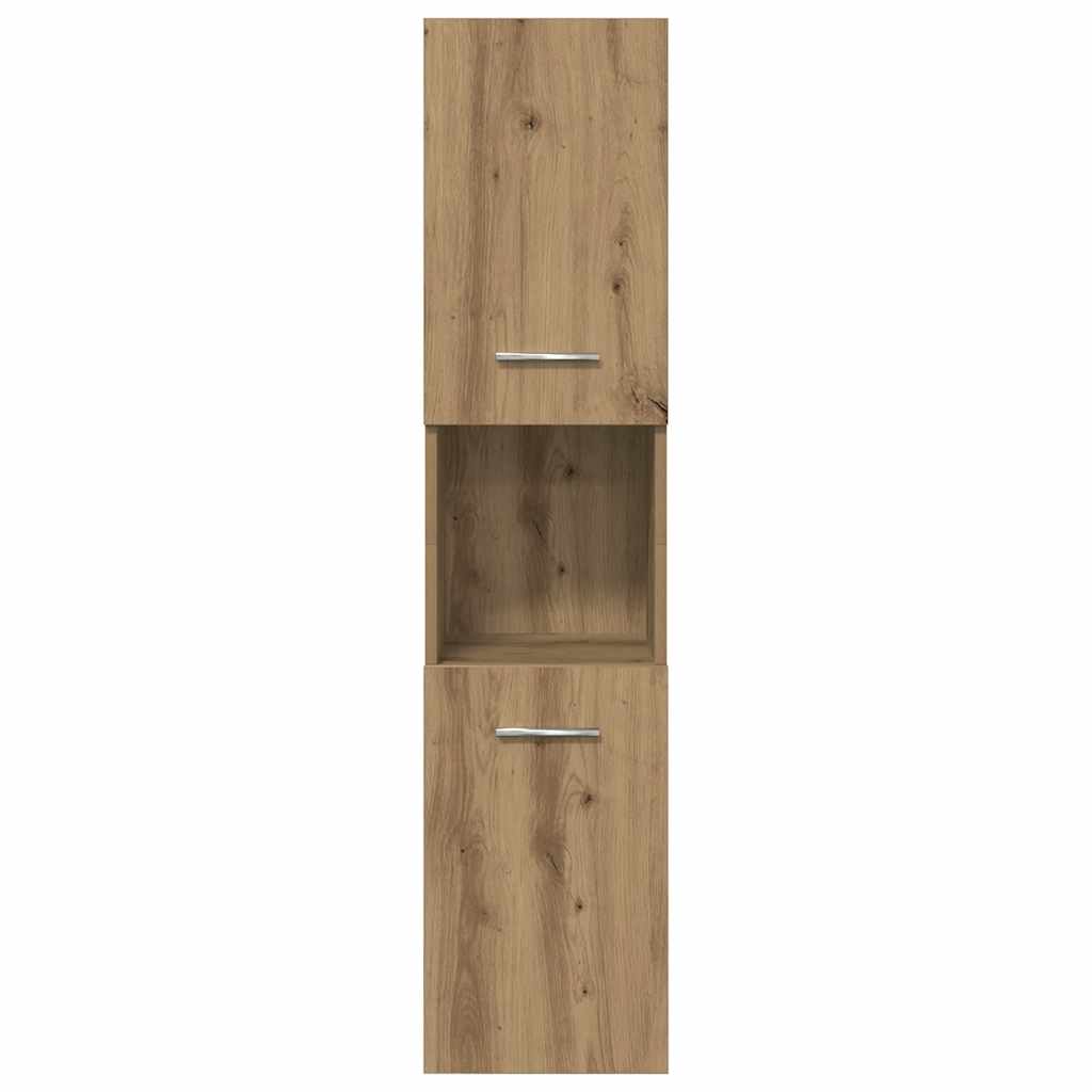 Set Mobili da Bagno 4 pz Rovere Artigianale Legno Multistrato