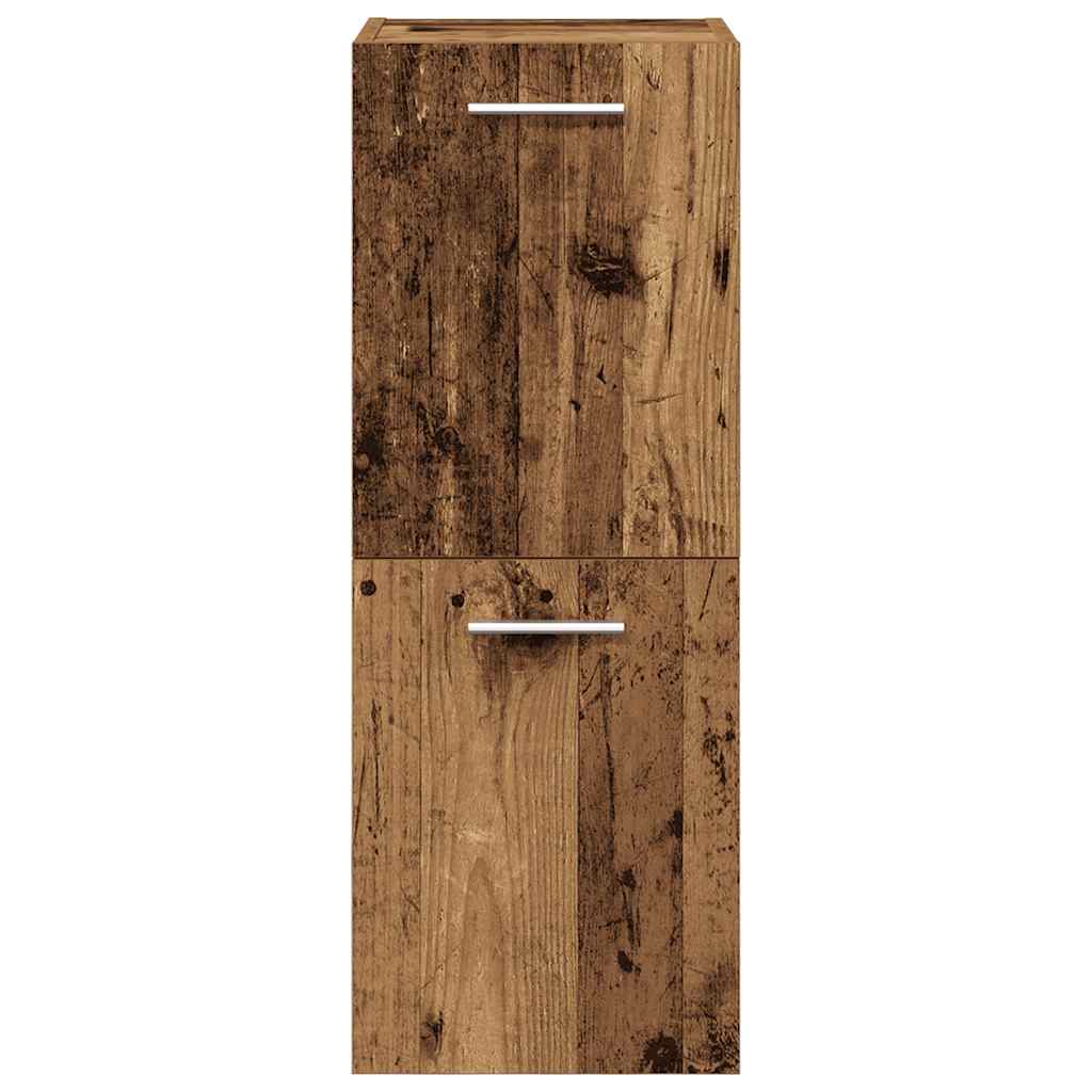 Set Mobili da Bagno 4 pz Legno Antico in Legno Multistrato