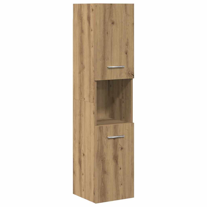 Set Mobili da Bagno 5 pz Rovere Artigianale Legno Multistrato