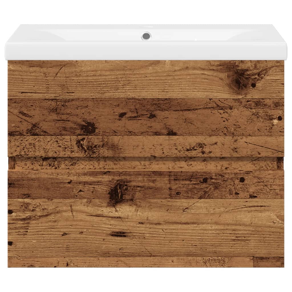 Mobile con Lavabo Integrato Legno Antico