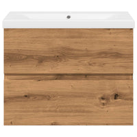 Mobile con Lavabo Integrat-Armadietto da Cucina-Lavandinoo Rovere Artigianale 273760