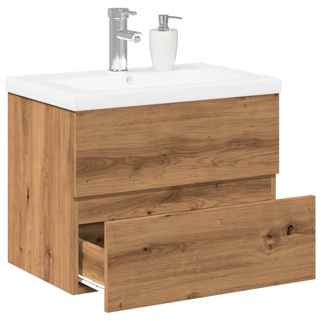 Mobile con Lavabo Integrato Rovere Artigianale