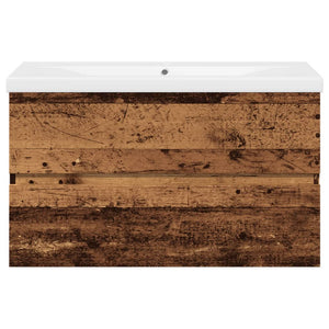 Mobile con Lavabo Integrato Legno Antico 3328923