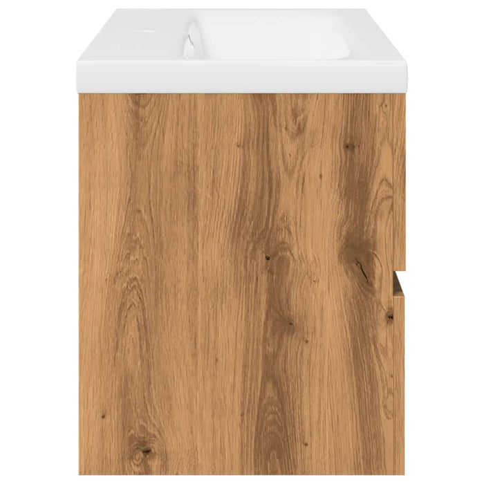 Mobile Bagno Lavabo Integrato Rovere Artigianale 91x39,5x49 cm 3328926