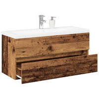 Mobile con Lavabo Integrato Legno Antico 3328927