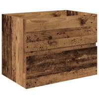 Mobile da Bagno con Lavabo Integrato e Rubinetto Legno Antico 3328931