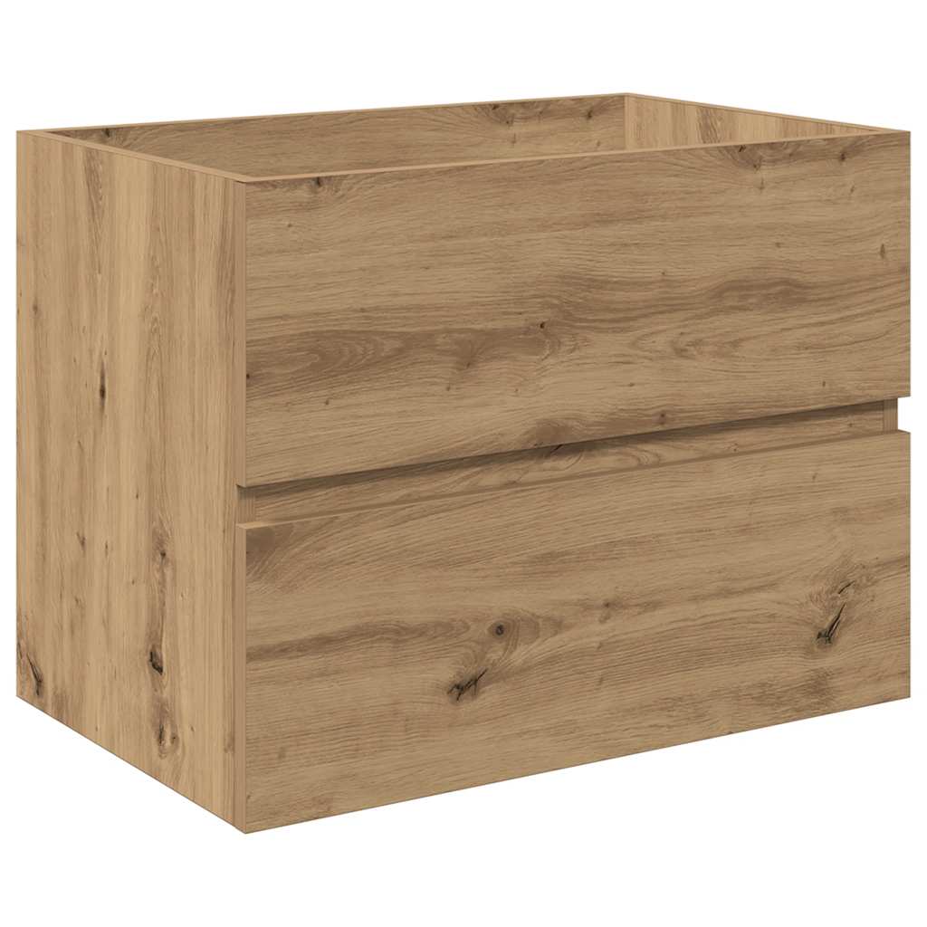 Mobile Bagno con Lavabo Integrato&Rubinetto-Lavandino-Lavabo Rovere Artigianale 841186