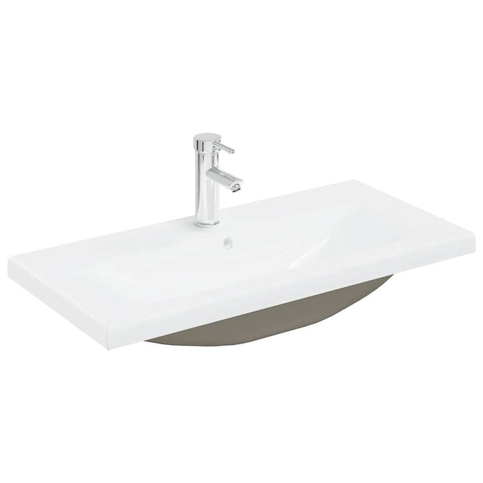 Mobile da Bagno con Lavabo Integrato e Rubinetto Legno Antico 3328933