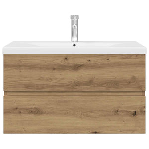 Mobile Bagno con Lavabo Integrato&Rubinetto Rovere Artigianale