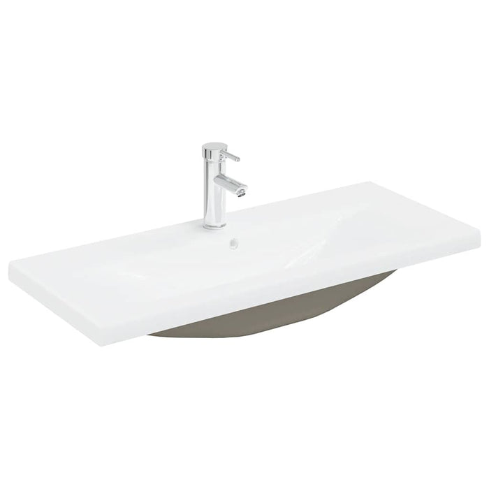 Mobile da Bagno con Lavabo Integrato e Rubinetto Legno Antico 3328935
