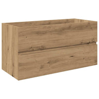 Mobile Bagno con Lavabo Integrato&Rubinetto Rovere Artigianale 3328936