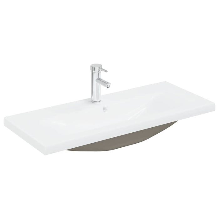 Mobile Bagno con Lavabo Integrato&Rubinetto Rovere Artigianale 3328936