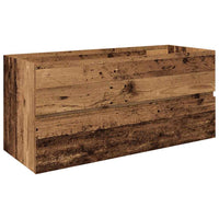 Mobile da Bagno con Lavabo Integrato e Rubinetto Legno Antico 3328937