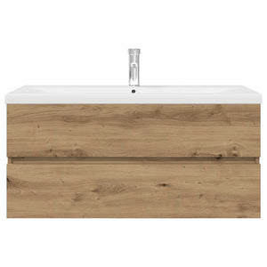 Mobile Bagno con Lavabo Integrato&Rubinetto-Lavandino-Lavabo Rovere Artigianale 260514