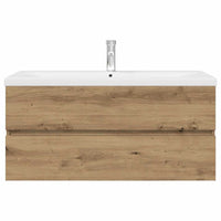 vidaXL Mobile Bagno con Lavabo Integrato&Rubinetto Rovere Artigianale