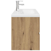 vidaXL Mobile Bagno con Lavabo Integrato&Rubinetto Rovere Artigianale