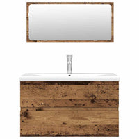 Set Mobili da Bagno 3 pz Legno Antico in Legno Multistrato 3328939