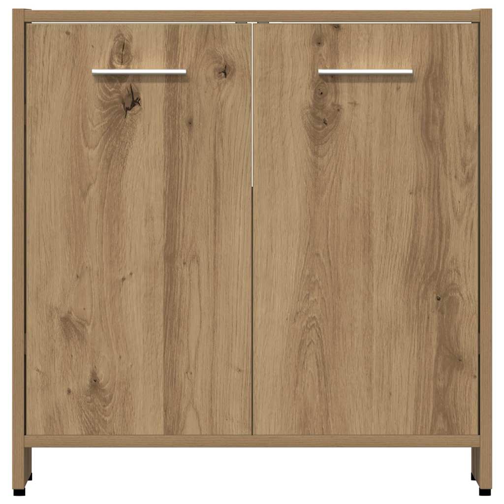 Set Mobili da Bagno 4 pz Rovere Artigianale Legno Multistrato 3328942