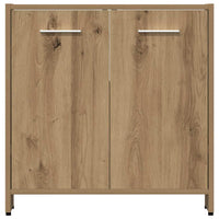 Set Mobili da Bagno 4 pz Rovere Artigianale Legno Multistrato 3328942