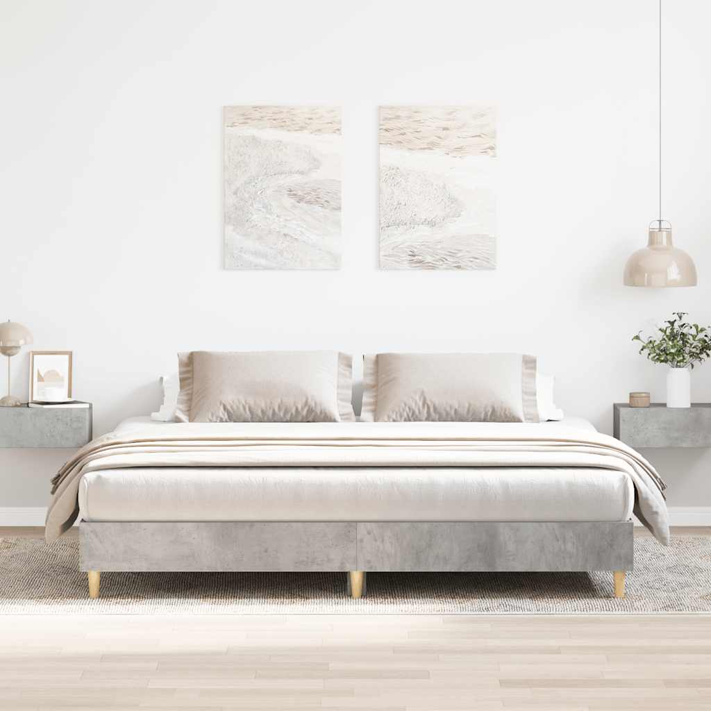 vidaXL Giroletto senza Materasso Grigio Cemento 180x200 cm Truciolato