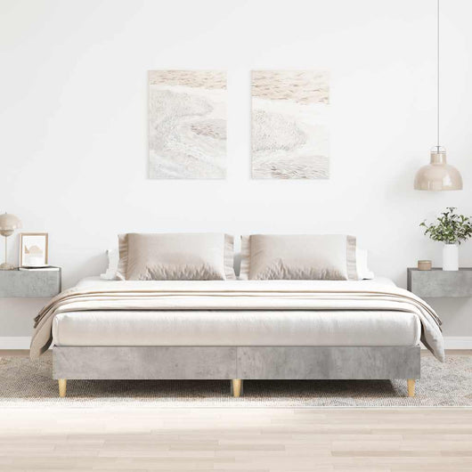vidaXL Giroletto senza Materasso Grigio Cemento 180x200 cm Truciolato