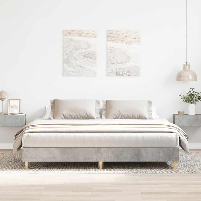 vidaXL Giroletto senza Materasso Grigio Cemento 180x200 cm Truciolato