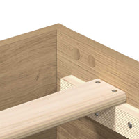 Giroletto senza Materasso Rovere Artigianale 180x200 cm 3329029